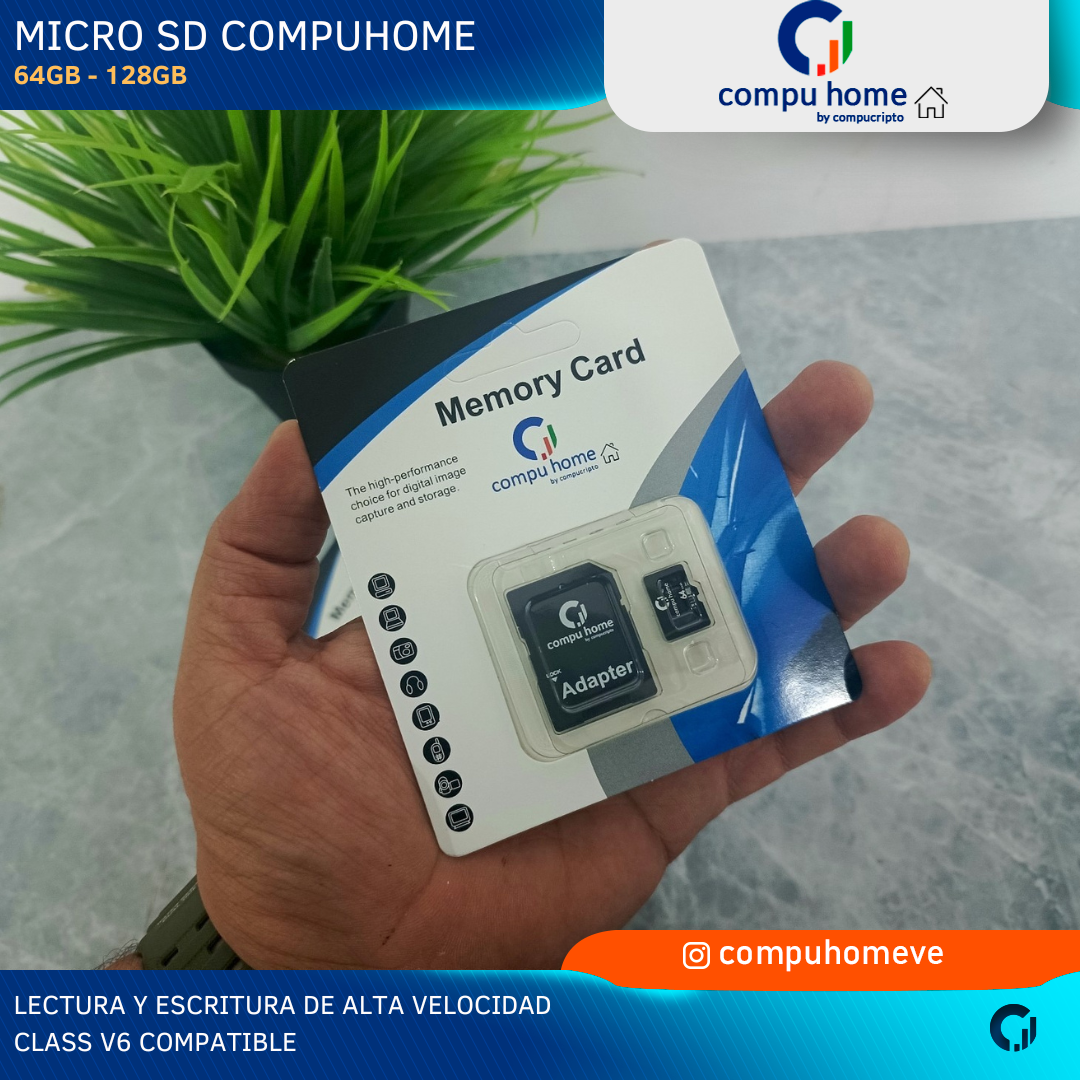 Memoria MicroSD 64GB 128GB con Adaptador SD