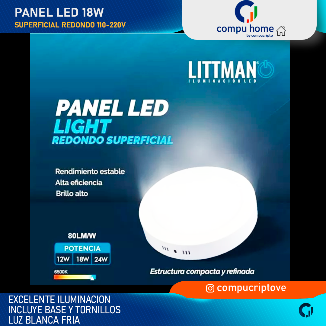 18W Round Surface LED Lamp or Panel