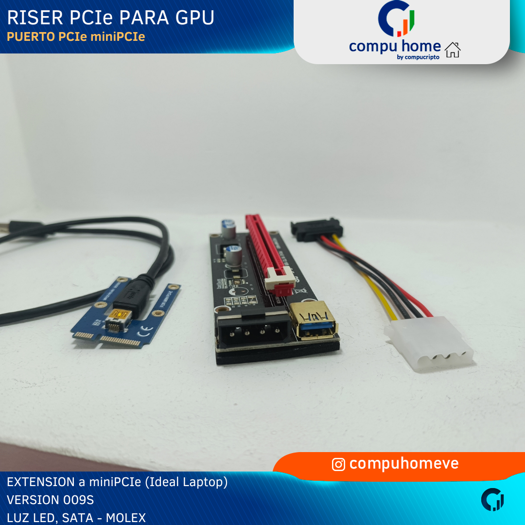 Riser PCIe GPU Gaming Rig Extencion miniPCIE