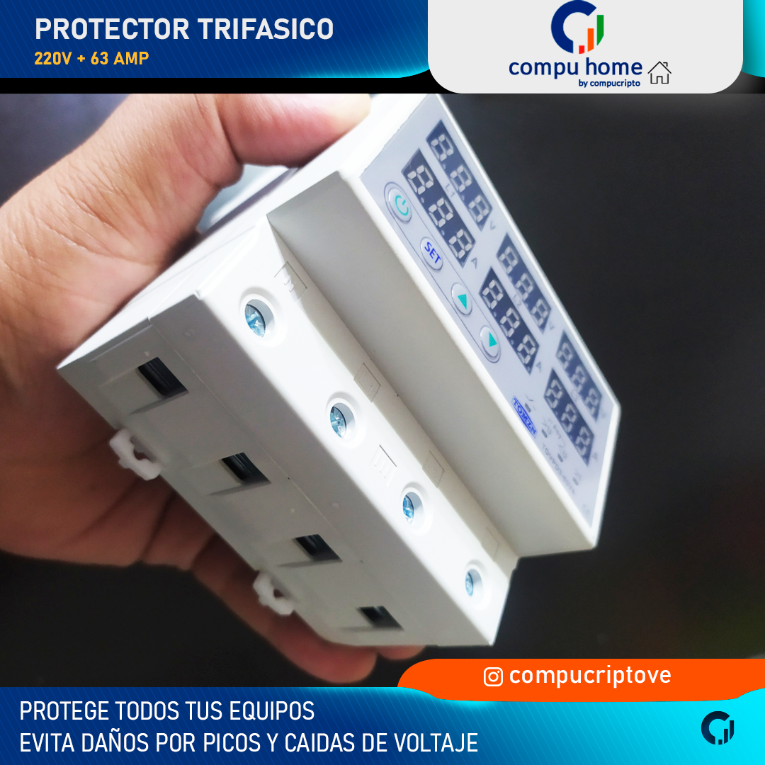 Protector Trifasico 220V 63A (3L + N)