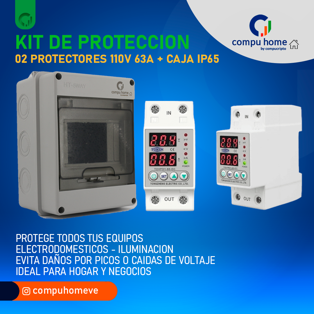 Kit Protector Integral 220v + 110v (63A x 2)