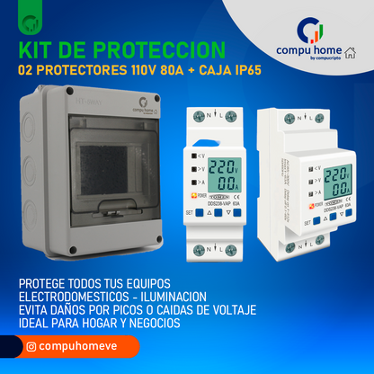 Kit Protector Integral 220v + 110v (80A x 2)