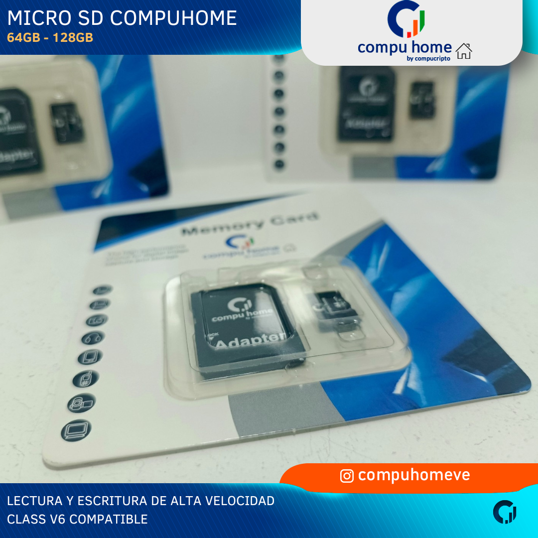 Memoria MicroSD 64GB 128GB con Adaptador SD