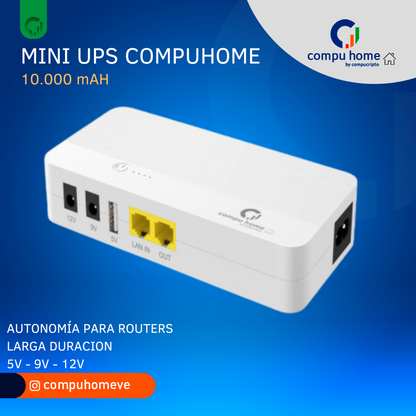 Mini UPS Router Fibra Optica 12000 mAH 5V 9V 12V PoE