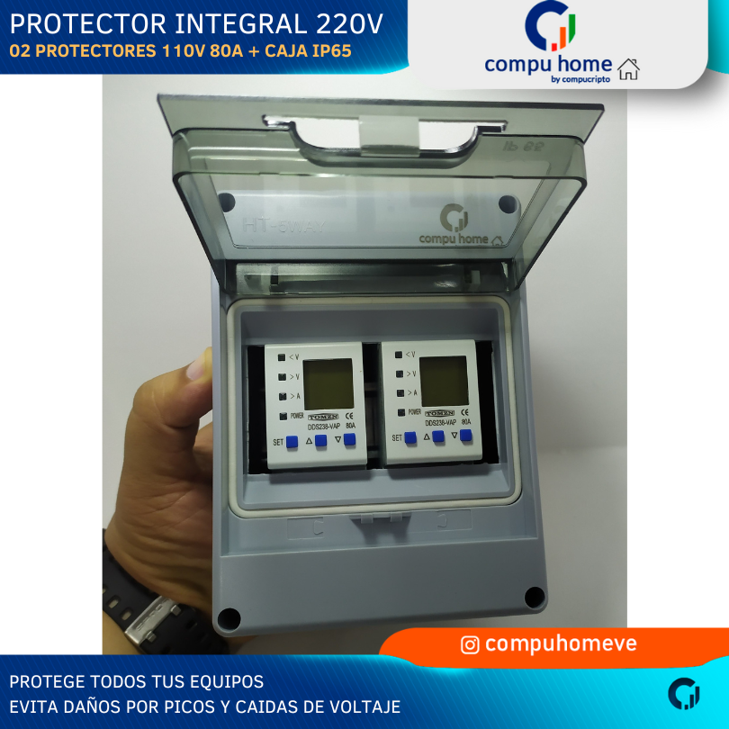 Kit Protector Integral 220v + 110v (80A x 2)