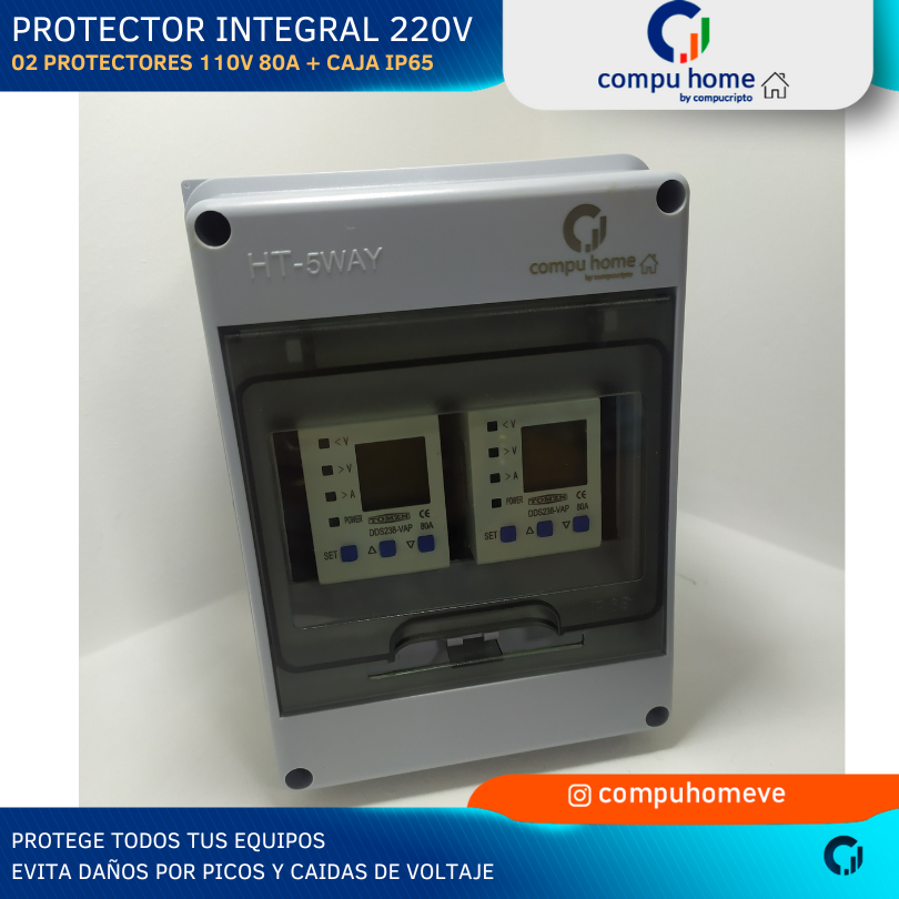 Kit Protector Integral 220v + 110v (80A x 2)