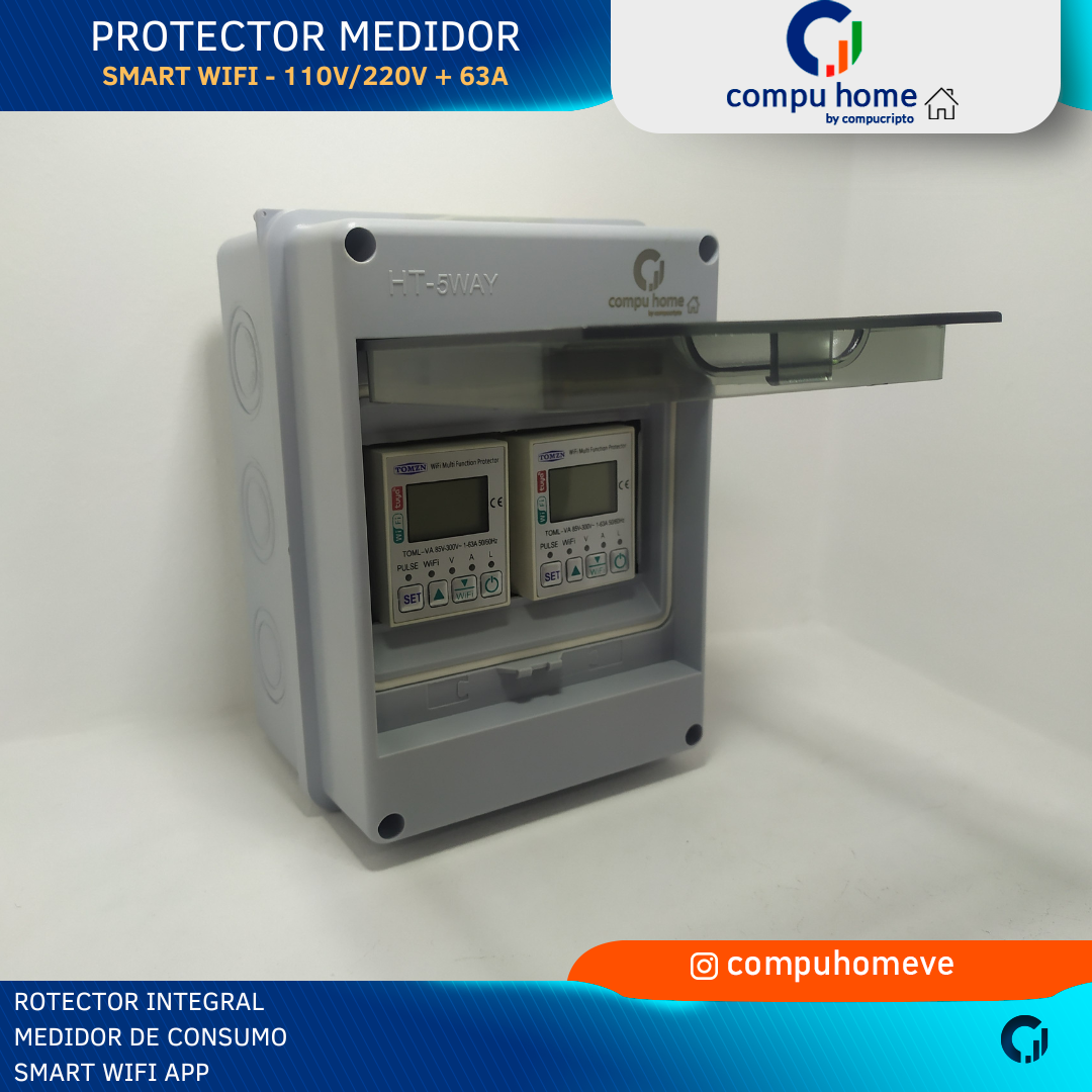 Protector Integral Smart Wifi Bifasico 110V 220V 63A