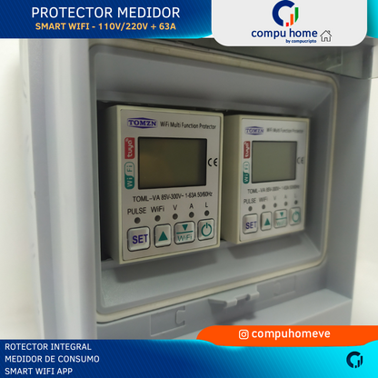 Protector Integral Smart Wifi Bifasico 110V 220V 63A