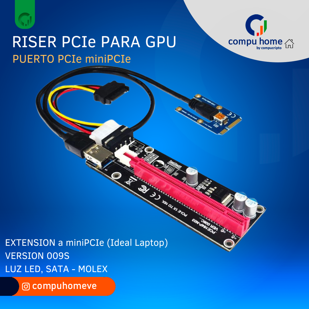 Riser PCIe GPU Gaming Rig Extencion miniPCIE