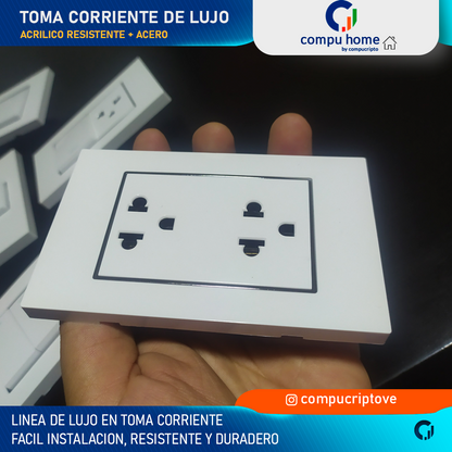 Toma Corriente Electrico Apagador Interruptor Premium de Lujo Resistente