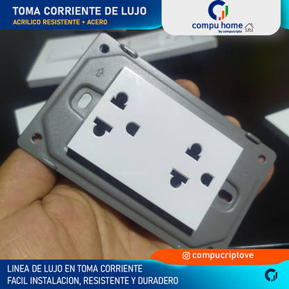 Toma Corriente Electrico Apagador Interruptor Premium de Lujo Resistente