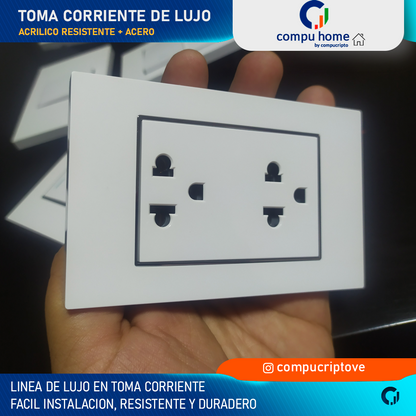 Toma Corriente Electrico Apagador Interruptor Premium de Lujo Resistente