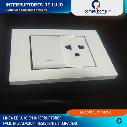 Toma Corriente Electrico Apagador Interruptor Premium de Lujo Resistente