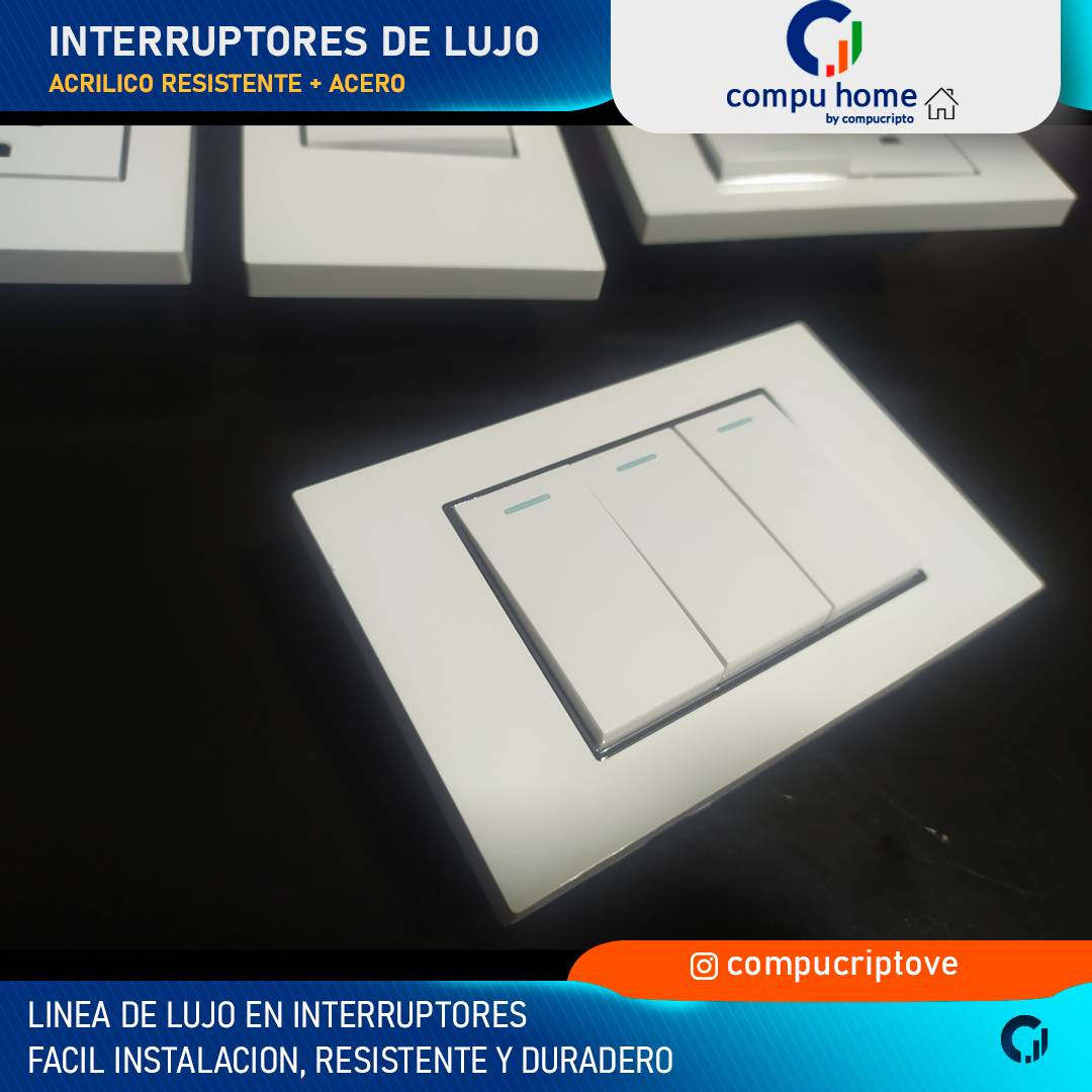 Toma Corriente Electrico Apagador Interruptor Premium de Lujo Resistente