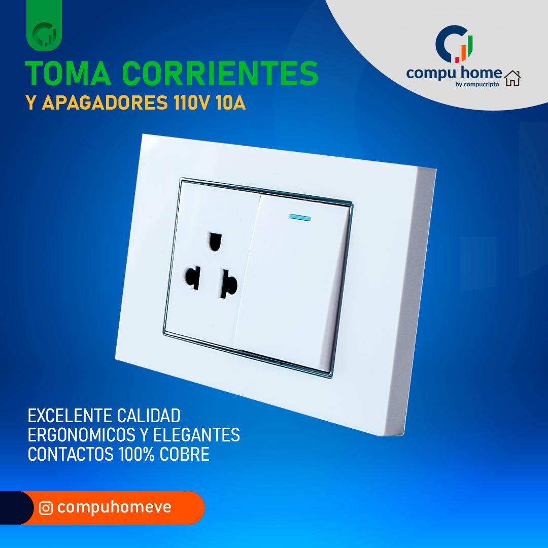 Toma Corriente Electrico Apagador Interruptor Premium de Lujo Resistente