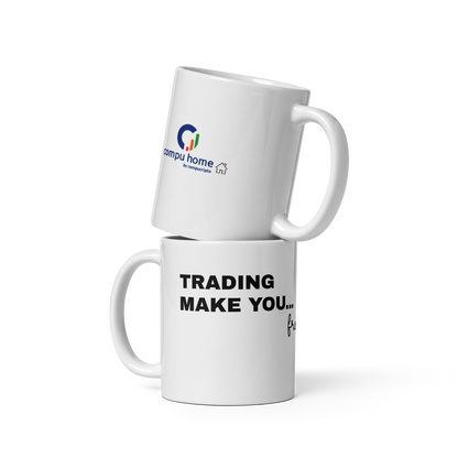 Taza blanca brillante Trading Make you free