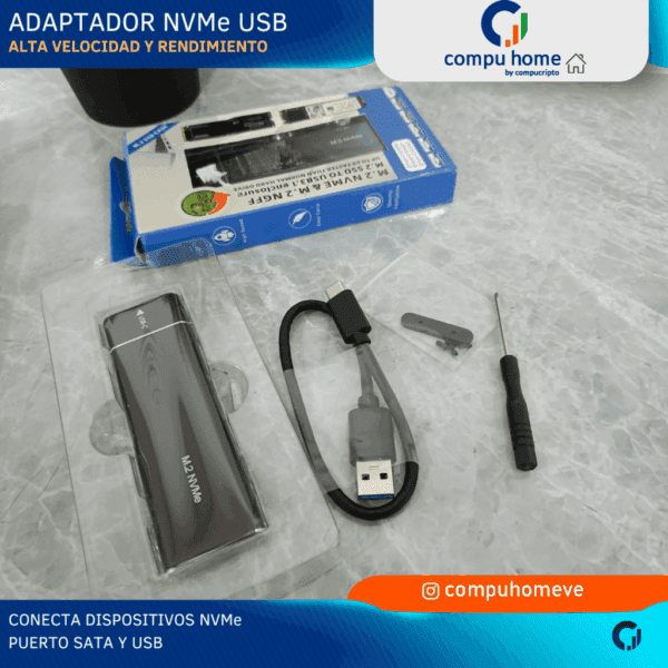 💾⚡adaptador m.2 nvme externo: ligero, compacto, copias de particiones 🚀