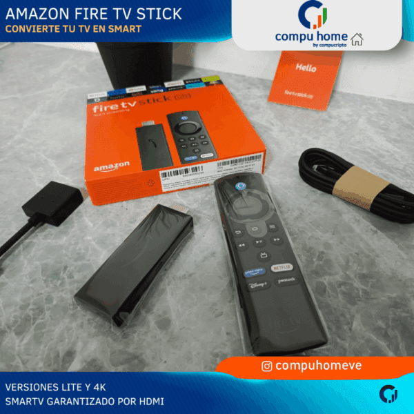 🍿fire tv stick lite: netflix, disney+, original amazon, convierte tu tv en smart ✅