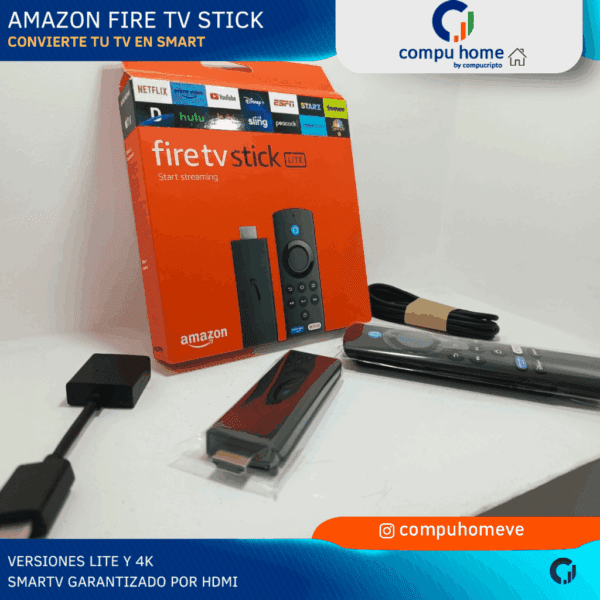 🍿fire tv stick lite: netflix, disney+, original amazon, convierte tu tv en smart ✅
