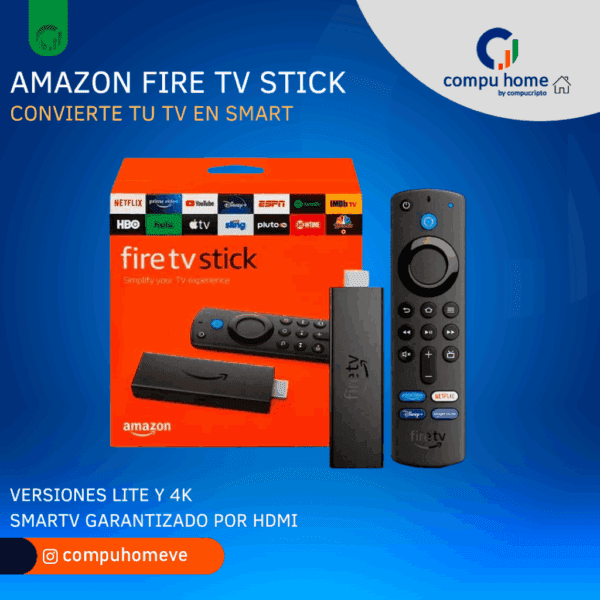 🍿fire tv stick lite: netflix, disney+, original amazon, convierte tu tv en smart ✅