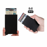 🔒💳 Billetera Tarjetero Metal RFID: Anti Robo, Compacta Hasta 8 Tarjetas 🛡️