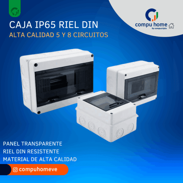 organización perfecta: caja ip65 riel din y panel transparente ✅
