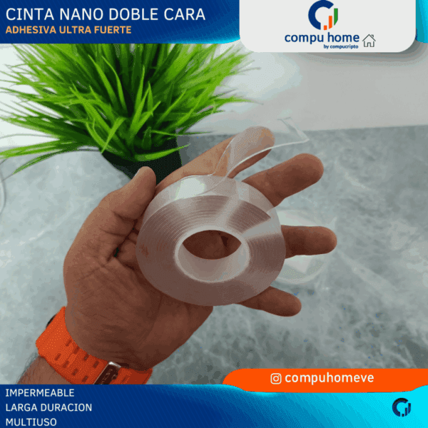 💪💧 cinta adhesiva nano doble cara ultra fuerte: 5m x 20mm, multi uso y resistente al agua 🚀