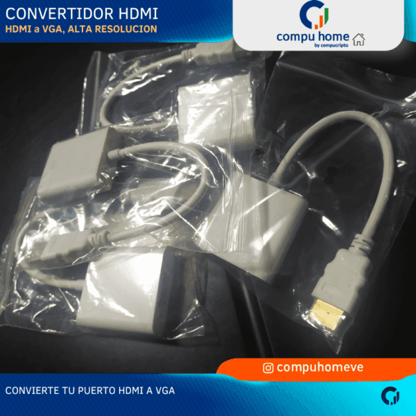 🖥️🔄convertidor full hd: compacto, uso para gpu y monitores vga 🎮🛠️