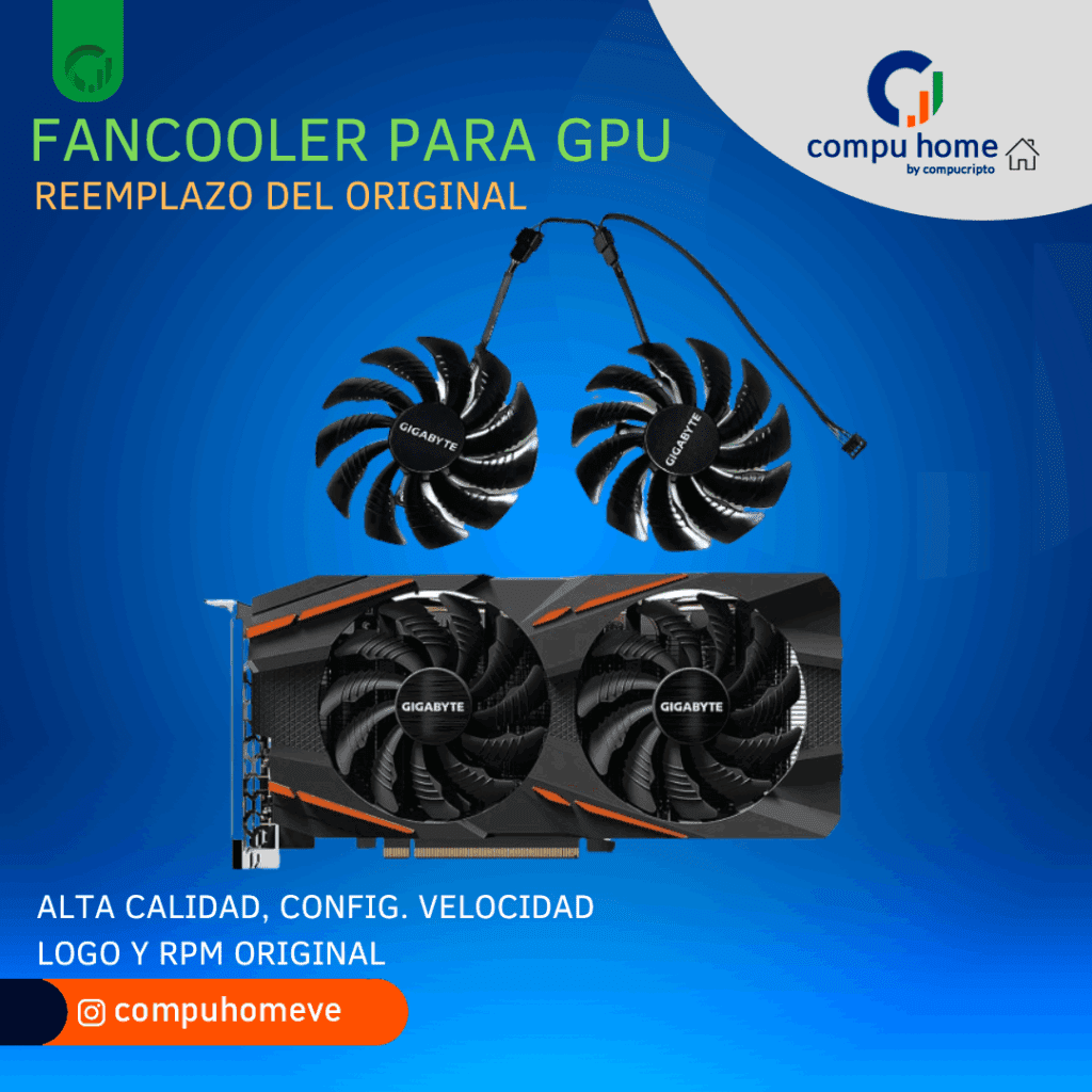 ❄️fan cooler gpu original: dúo/trío, msi, asus, otros. alto desempeño 🚀✅