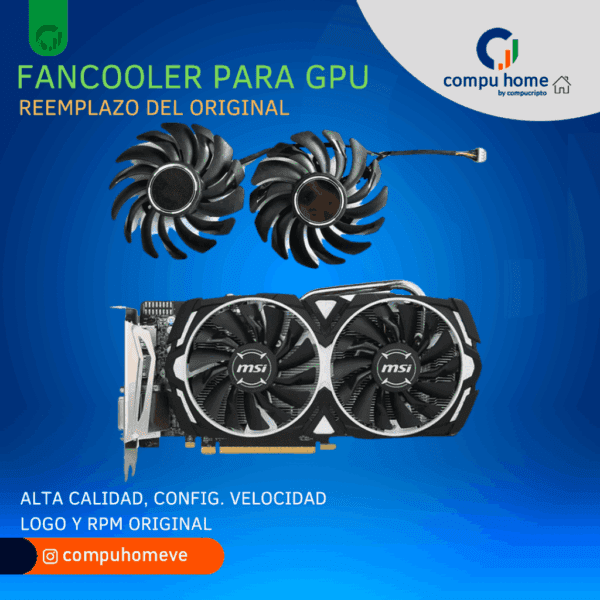 ❄️fan cooler gpu original: dúo/trío, msi, asus, otros. alto desempeño 🚀✅