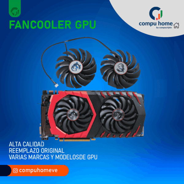❄️fan cooler gpu original: dúo/trío, msi, asus, otros. alto desempeño 🚀✅
