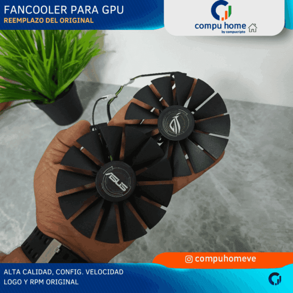 ❄️fan cooler gpu original: dúo/trío, msi, asus, otros. alto desempeño 🚀✅