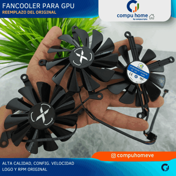 ❄️fan cooler gpu original: dúo/trío, msi, asus, otros. alto desempeño 🚀✅
