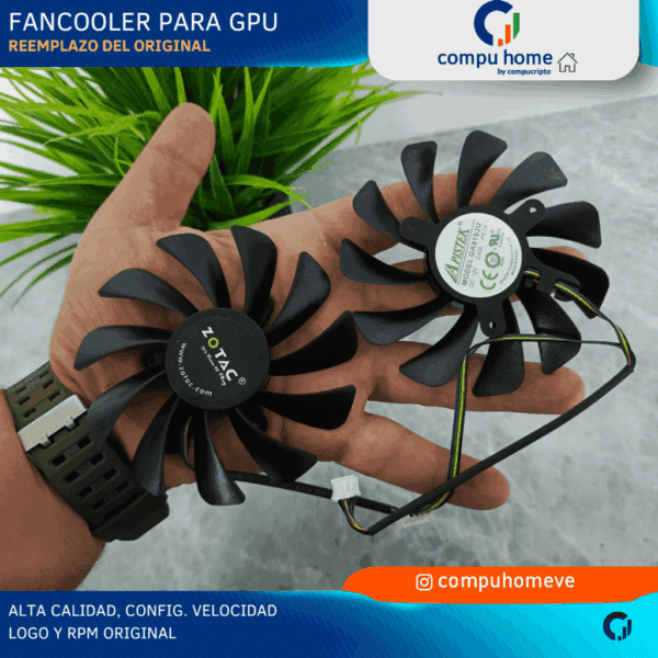 ❄️fan cooler gpu original: dúo/trío, msi, asus, otros. alto desempeño 🚀✅