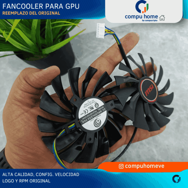 ❄️fan cooler gpu original: dúo/trío, msi, asus, otros. alto desempeño 🚀✅