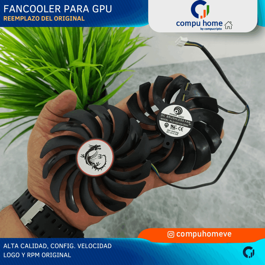 ❄️fan cooler gpu original: dúo/trío, msi, asus, otros. alto desempeño 🚀✅