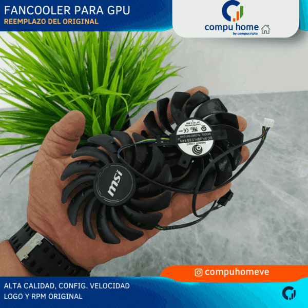 ❄️fan cooler gpu original: dúo/trío, msi, asus, otros. alto desempeño 🚀✅