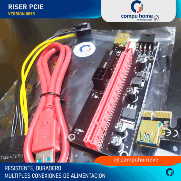 ⚡️🖥️riser pcie x1 009s: extensión gpu alto desempeño ✅