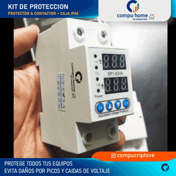 kit protector integral 220v 100a (supervisor + contactor)