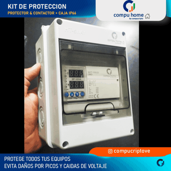 kit protector integral 220v 100a (supervisor + contactor)