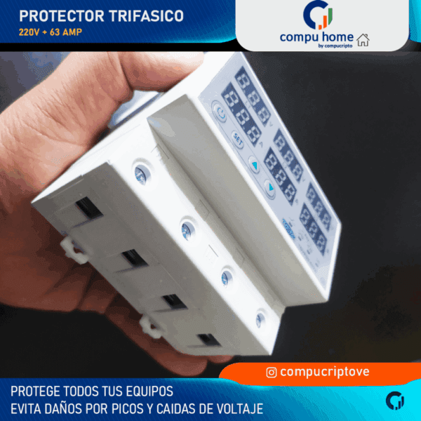 ⚡️🔌protector trifásico 63a y 100a: ajustable, 110v/220v, negocios o viviendas ⚙️