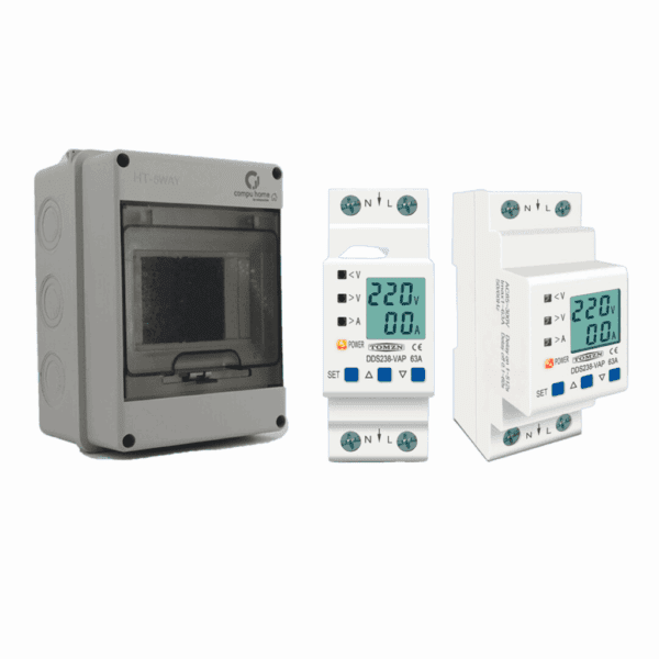 ⚡️🛡️protector integral bifásico 220v (2x110v 80a): doble defensa y 24 meses de garantía 🏡