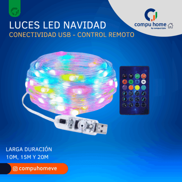🎄✨luces de navidad led smart: 10, 15 o 20 metros, control app, 24 meses garantía ✨