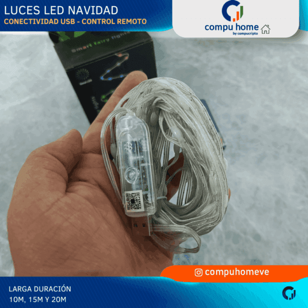 🎄✨luces de navidad led smart: 10, 15 o 20 metros, control app, 24 meses garantía ✨