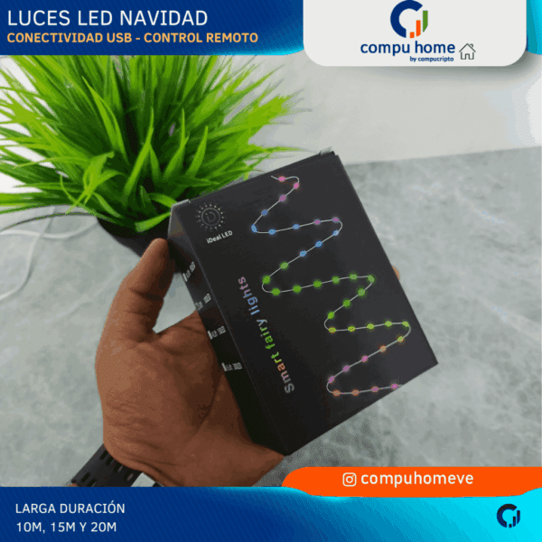 🎄✨luces de navidad led smart: 10, 15 o 20 metros, control app, 24 meses garantía ✨