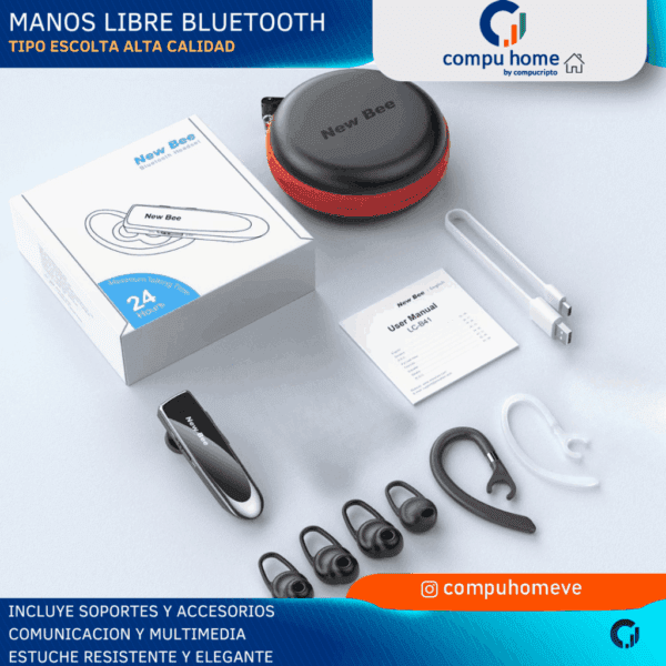 🎧🚨 manos libres bluetooth tipo escolta: comunicación discreta, batería larga duración y seguridad 🛡️