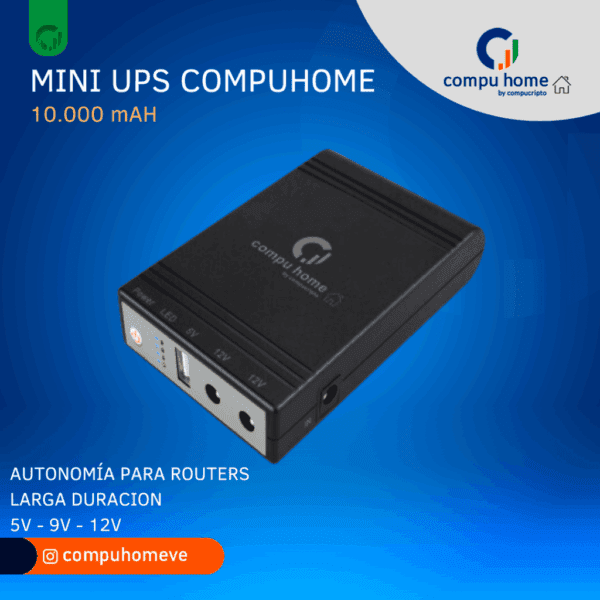 🔋mini ups router fibra: +6 horas de internet y protección poe 🛡️