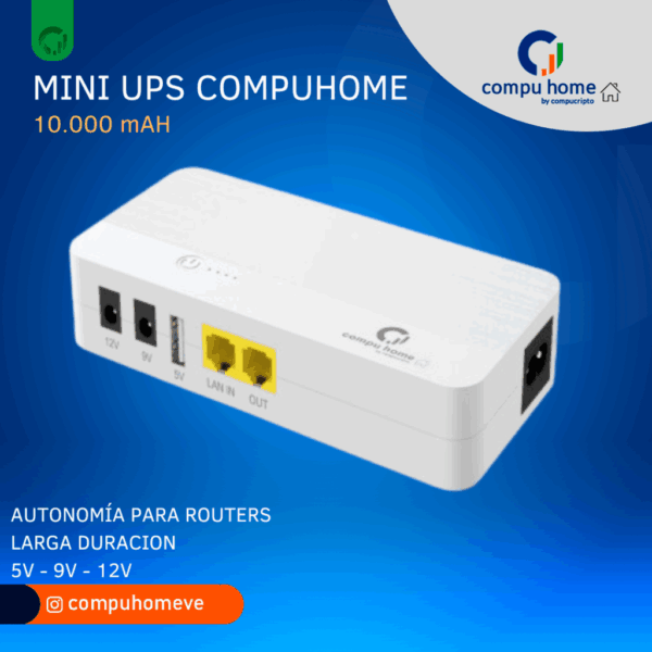 🔋mini ups multiusos: internet fibra, pos y carga usb (+6 horas) 🛡️