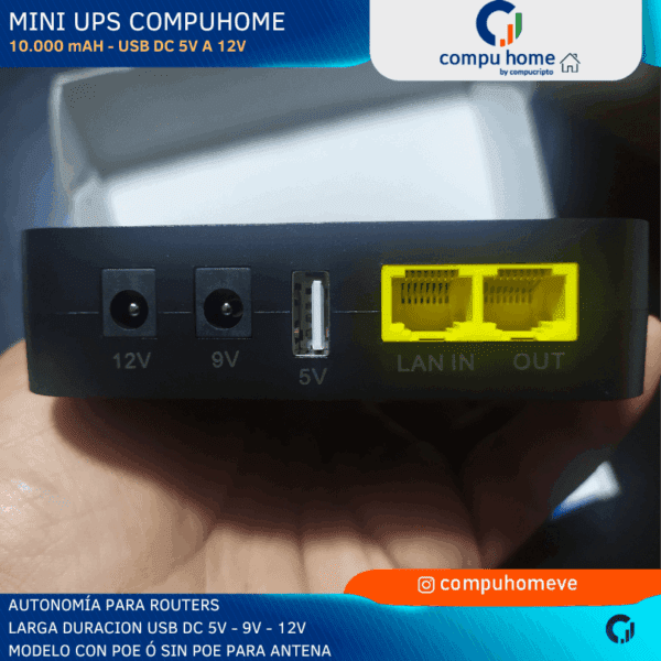 ¡no pierdas ventas! mini ups para router y punto de venta c/protección 🛡️