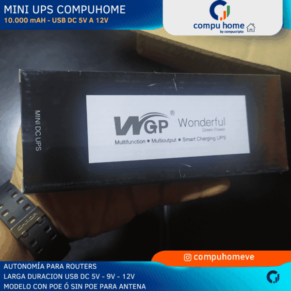🔋mini ups router fibra: +6 horas de internet y protección poe 🛡️